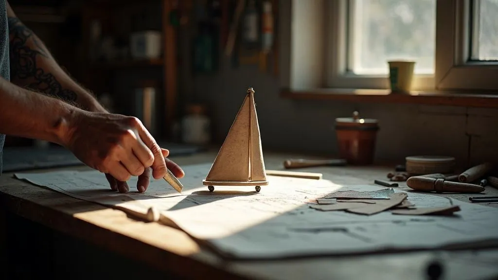 Travel book with notes and map on a table