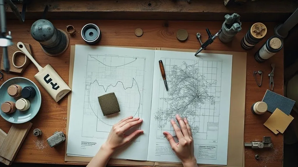 Travel guidebooks on a rustic table